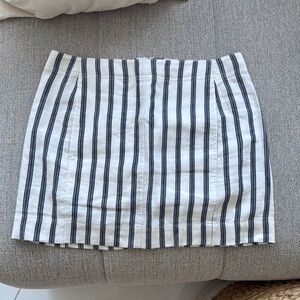 Striped White and Black Skirt
